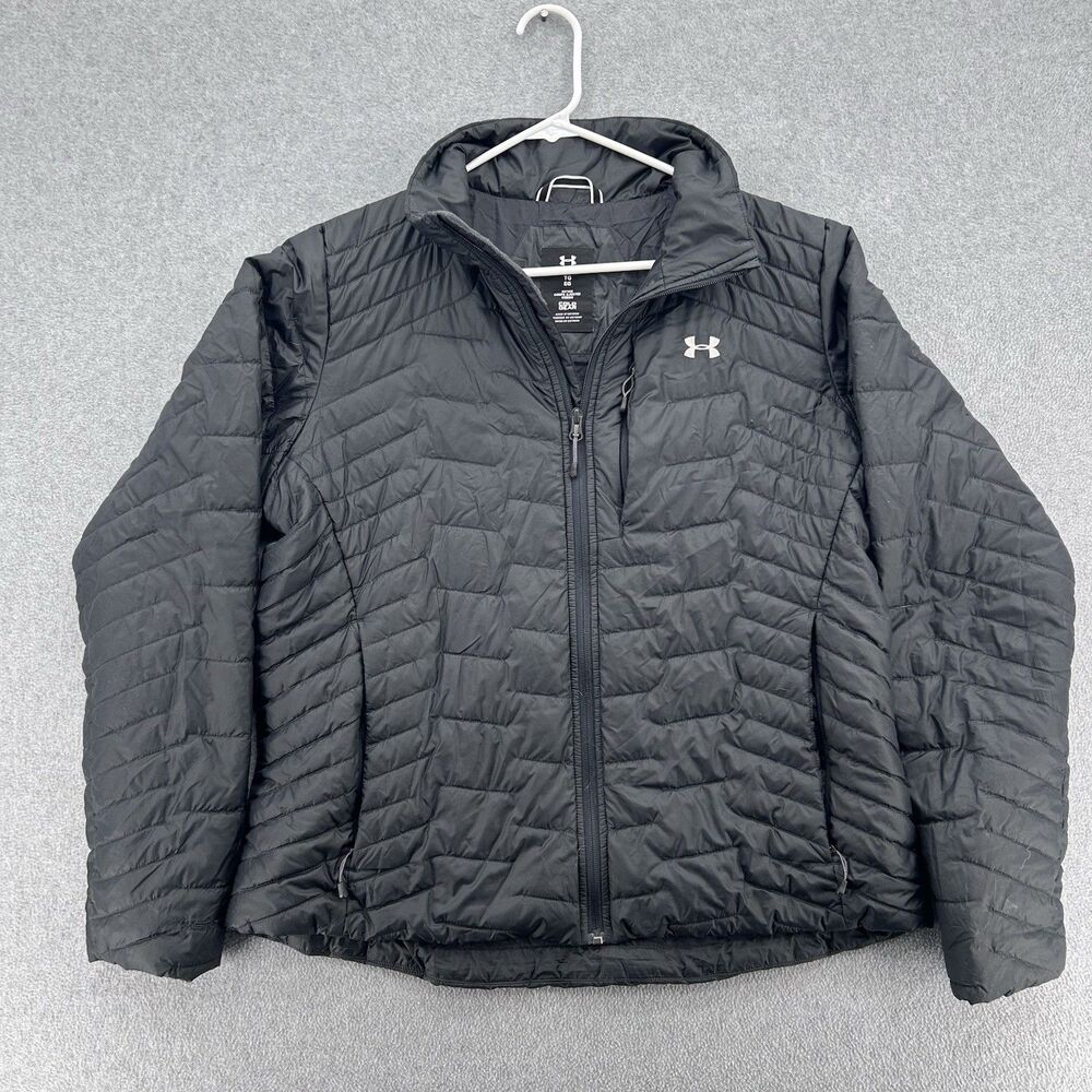 Under Armour Women's Willow Parka Zipper Insulated Winter Jacket Black Size XL